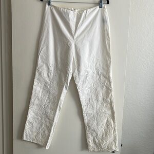 Beautiful Ralph Lauren Black label eyelet white pants